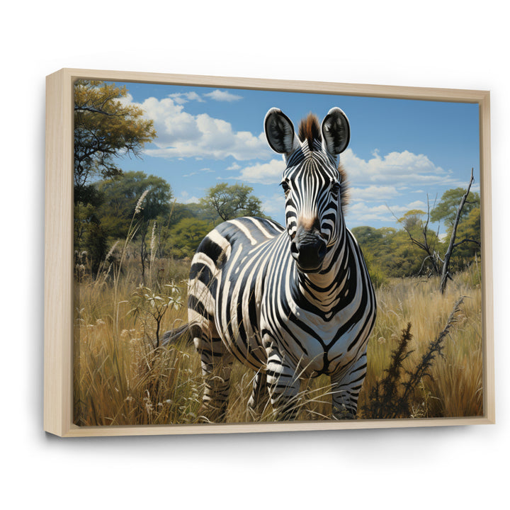 Zebra Realistic Wildlife Portrait - Zebra Wall Decor
