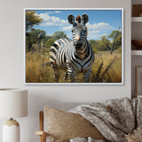 Zebra Realistic Wildlife Portrait - Zebra Wall Decor