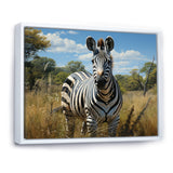 Zebra Realistic Wildlife Portrait - Zebra Wall Decor