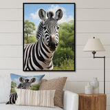 Zebra Realistic Zebra Portrait - Zebra Wall Decor