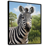 Zebra Realistic Zebra Portrait - Zebra Wall Decor