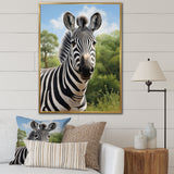 Zebra Realistic Zebra Portrait - Zebra Wall Decor