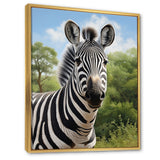 Zebra Realistic Zebra Portrait - Zebra Wall Decor