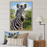 Zebra Realistic Zebra Portrait - Zebra Wall Decor