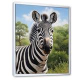 Zebra Realistic Zebra Portrait - Zebra Wall Decor