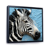 White Blue Zebra Collage - Zebra Wall Art Prints