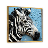 White Blue Zebra Collage - Zebra Wall Art Prints