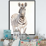 Zebra Watercolor Zebra This - Zebra Framed Canvas Art