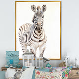 Zebra Watercolor Zebra This - Zebra Framed Canvas Art