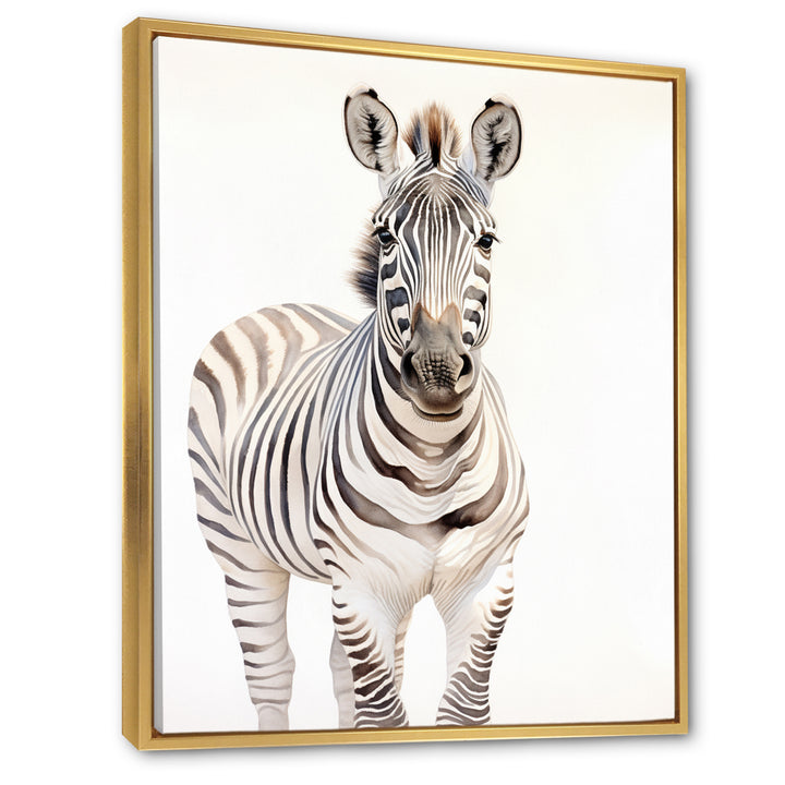 Zebra Watercolor Zebra This - Zebra Framed Canvas Art