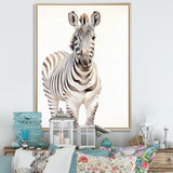 Zebra Watercolor Zebra This - Zebra Framed Canvas Art