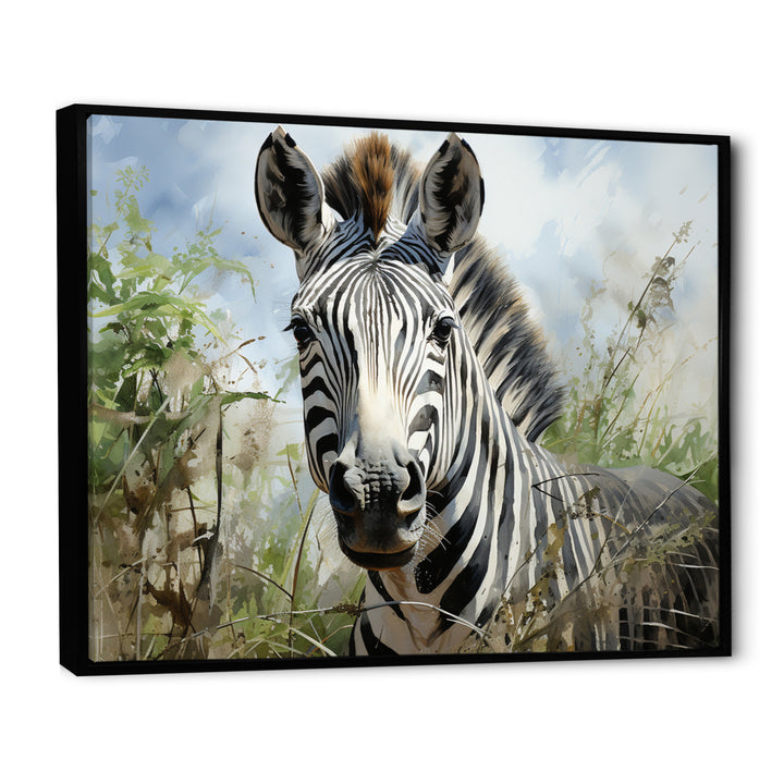 Zebra Stripes In Jungle - Zebra Bedroom Wall Art