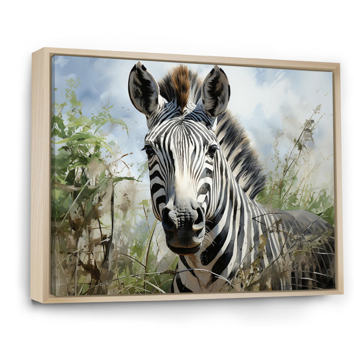 Zebra Stripes In Jungle - Zebra Bedroom Wall Art
