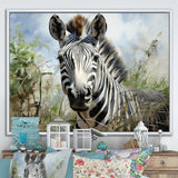Zebra Stripes In Jungle - Zebra Bedroom Wall Art