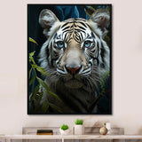 Tiger Zenith Portrait - Zebra Canvas Wall Art