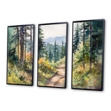 Little Road In Mountain Landscape X - Multi-Panel Canvas Prints