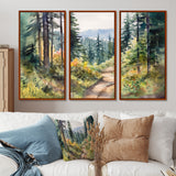 Little Road In Mountain Landscape X - Multi-Panel Canvas Prints