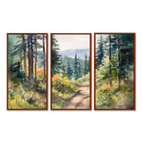 Little Road In Mountain Landscape X - Multi-Panel Canvas Prints