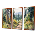 Little Road In Mountain Landscape X - Multi-Panel Canvas Prints