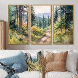 Little Road In Mountain Landscape X - Multi-Panel Canvas Prints