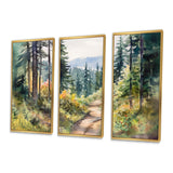 Little Road In Mountain Landscape X - Multi-Panel Canvas Prints
