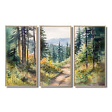 Little Road In Mountain Landscape X - Multi-Panel Canvas Prints