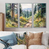 Little Road In Mountain Landscape X - Multi-Panel Canvas Prints