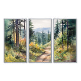 Little Road In Mountain Landscape X - Multi-Panel Canvas Prints