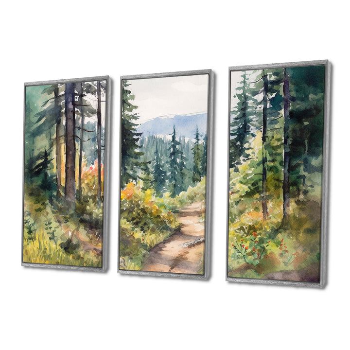 Little Road In Mountain Landscape X - Multi-Panel Canvas Prints