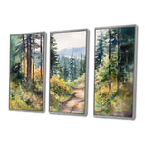 Little Road In Mountain Landscape X - Multi-Panel Canvas Prints