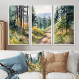 Little Road In Mountain Landscape X - Multi-Panel Canvas Prints
