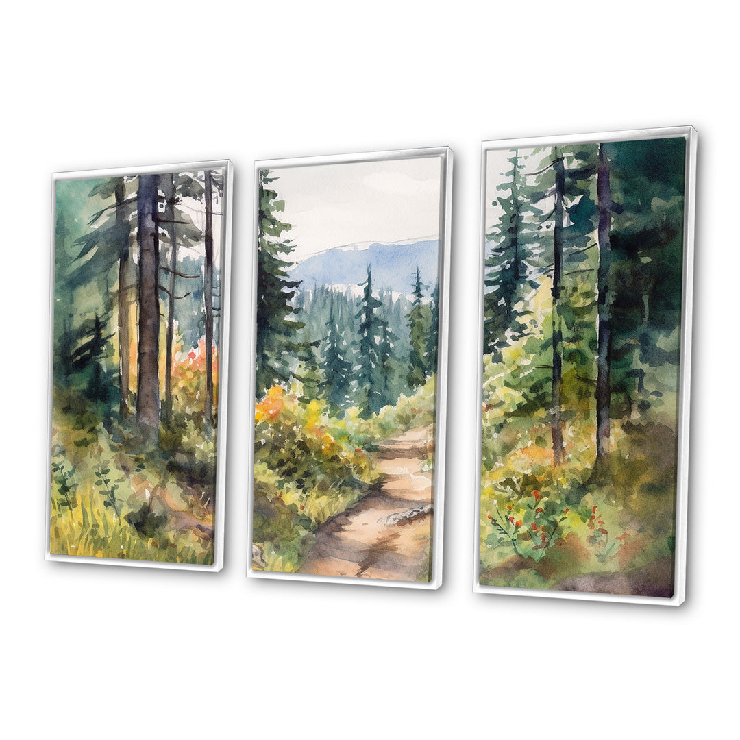 Little Road In Mountain Landscape X - Multi-Panel Canvas Prints