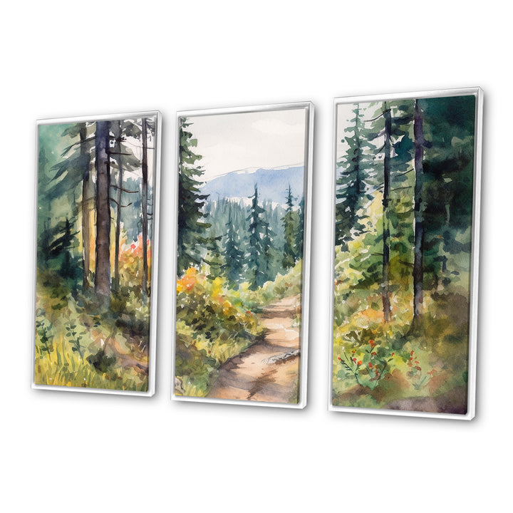 Little Road In Mountain Landscape X - Multi-Panel Canvas Prints