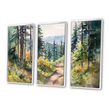 Little Road In Mountain Landscape X - Multi-Panel Canvas Prints