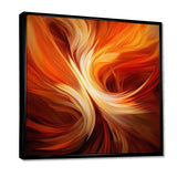 Orange Abstract Warm Fractal Design VI - Abstract Canvas Wall Art