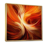 Orange Abstract Warm Fractal Design VI - Abstract Canvas Wall Art