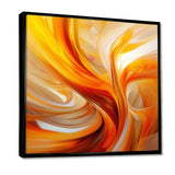 Orange Abstract Warm Fractal Design VII - Abstract Canvas Wall Art