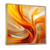 Orange Abstract Warm Fractal Design VII - Abstract Canvas Wall Art