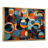 Orange Blue Geometry Unleashed I - Abstract Canvas Wall Art