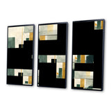 Gold Green Parallel Universes - Split Panel Canvas Art