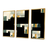 Gold Green Parallel Universes - Split Panel Canvas Art