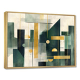 Gold Green Parallel Universes - Abstract Canvas Wall Art