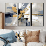 Grey and Gold Transcendent Impressions I - Multi-Panels