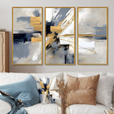 Grey and Gold Transcendent Impressions I - Multi-Panels