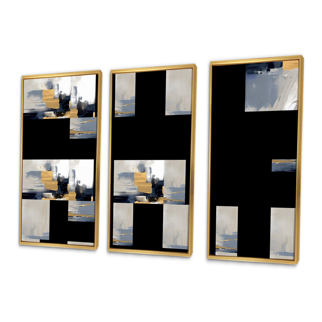 Grey and Gold Transcendent Impressions I - Multi-Panels