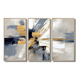 Grey and Gold Transcendent Impressions I - Multi-Panels