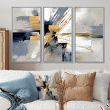 Grey and Gold Transcendent Impressions I - Multi-Panels