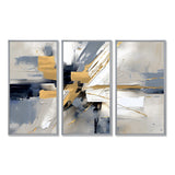 Grey and Gold Transcendent Impressions I - Multi-Panels