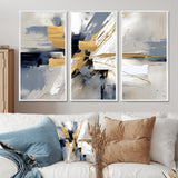 Grey and Gold Transcendent Impressions I - Multi-Panels