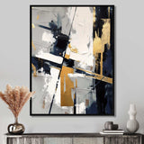 Grey and Gold Impressions Transcendent II - Abstract Canvas Wall Art